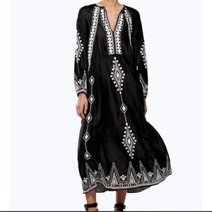 Zara embroidered dress